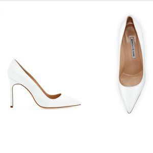 NIB! Auth. MANOLO BLAHNIK BB105 Leather Pumps 35.5
